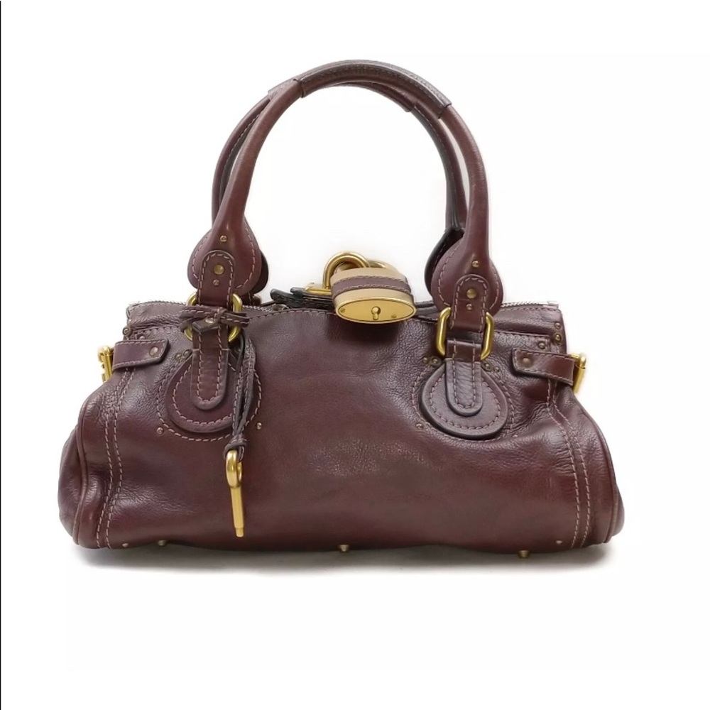 Chloe Paddington Handbag, Brown leather